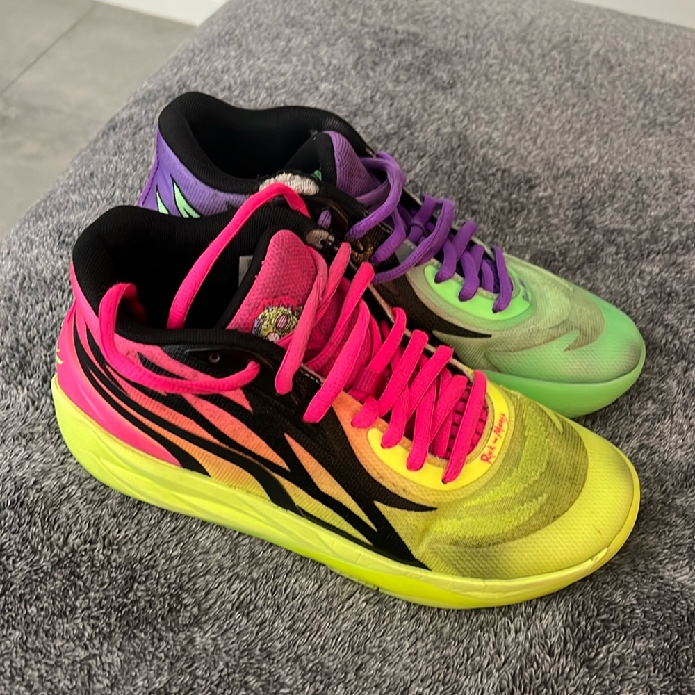 Puma LaMelo Melo 2 Ball MB.02 Rick and Morty 377411-02 Basketball Shoes Size 7